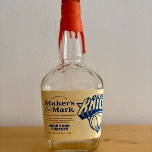 Maker's Mark New York Knicks 2023-2024  Limited Edition Glass Bottle (Empty)
